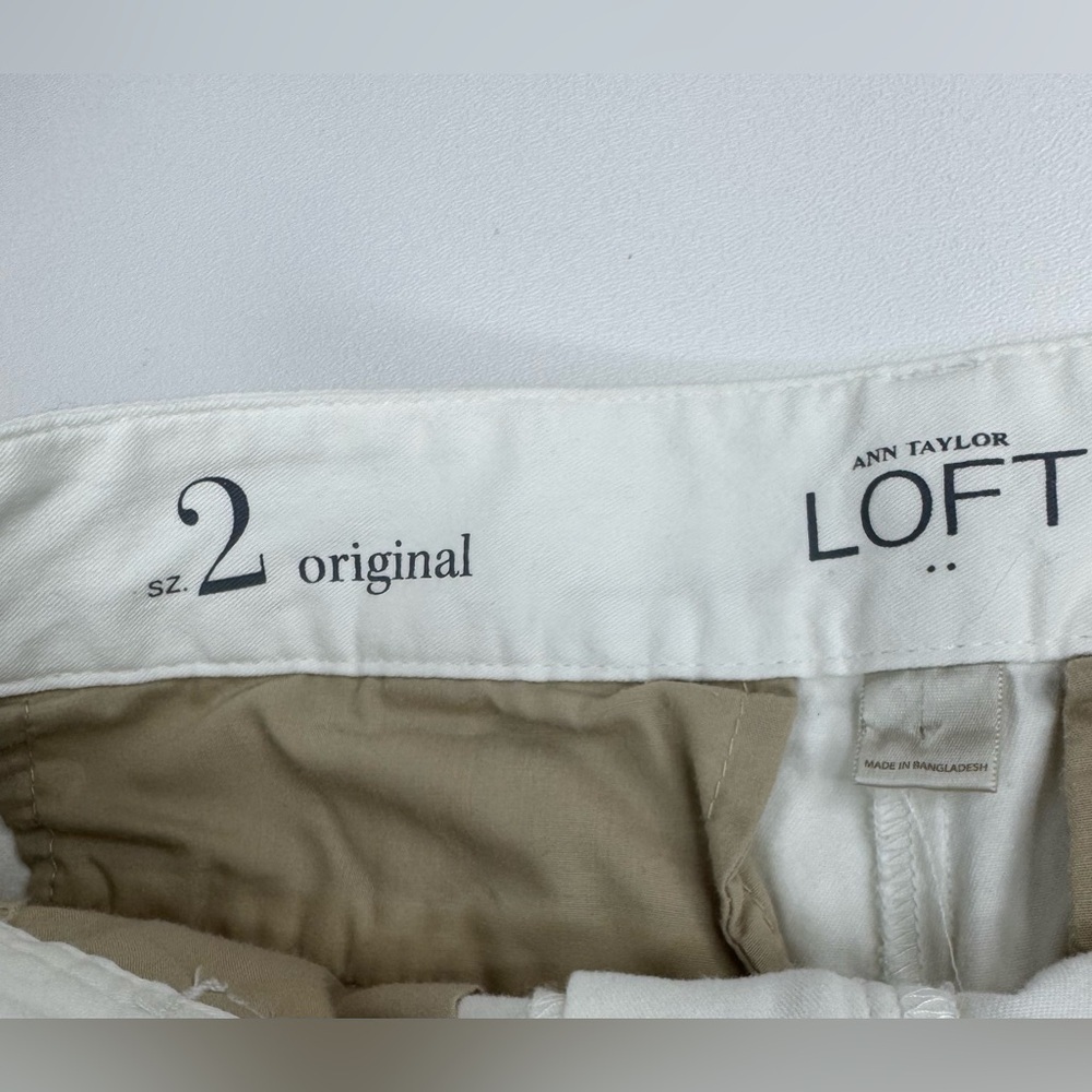 LOFT 6” 100% Cotton White Bermuda Shorts Women’s Size 2 - Picture 4 of 9